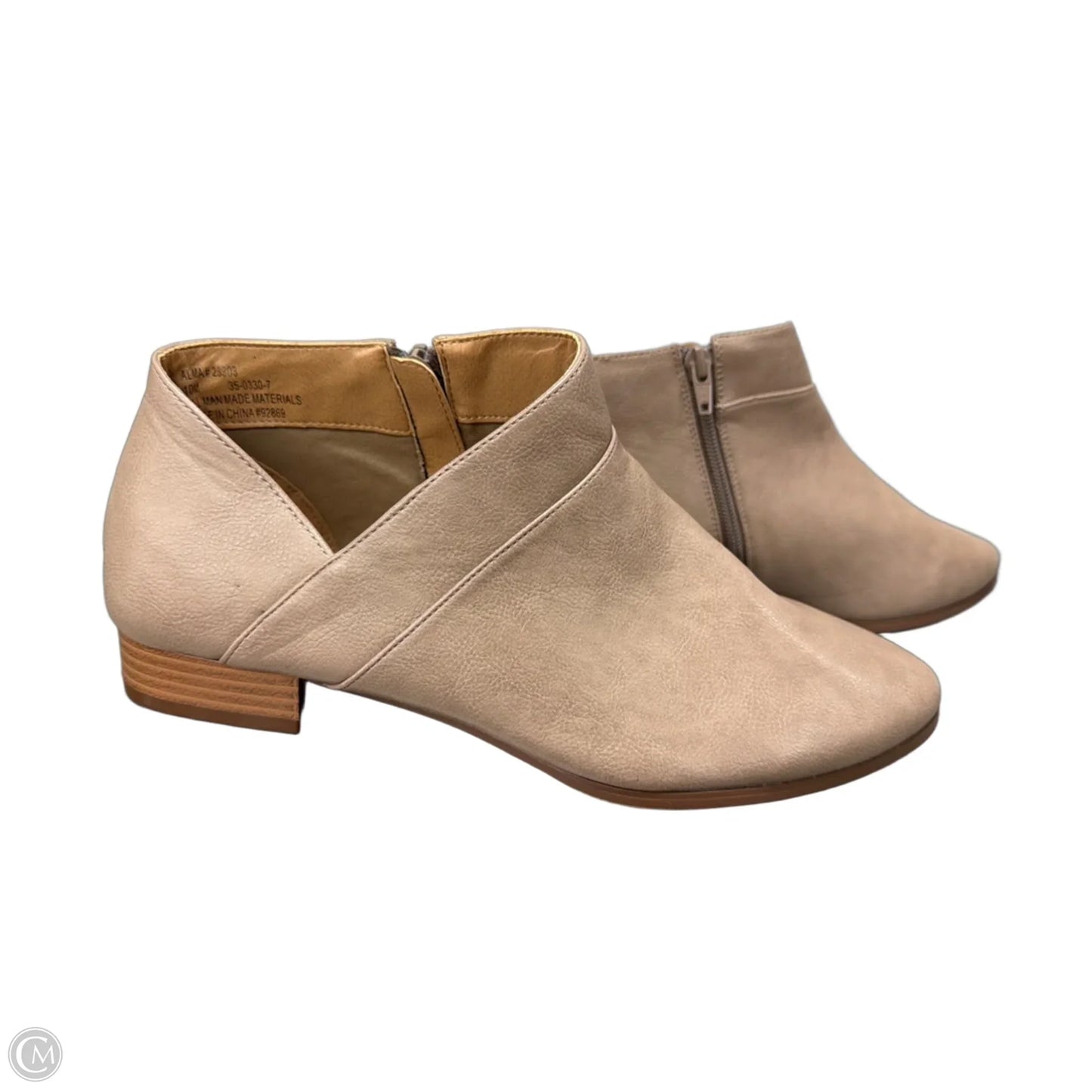 Boots Ankle Flats By Comfortview In Brown, Size: 10