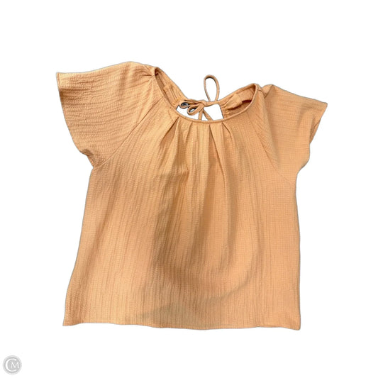 Top Short Sleeve By Hem & Thread In Orange, Size: S