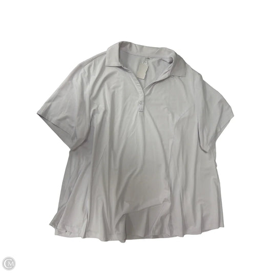 Athletic Top Short Sleeve By Clothes Mentor In White, Size: 3x