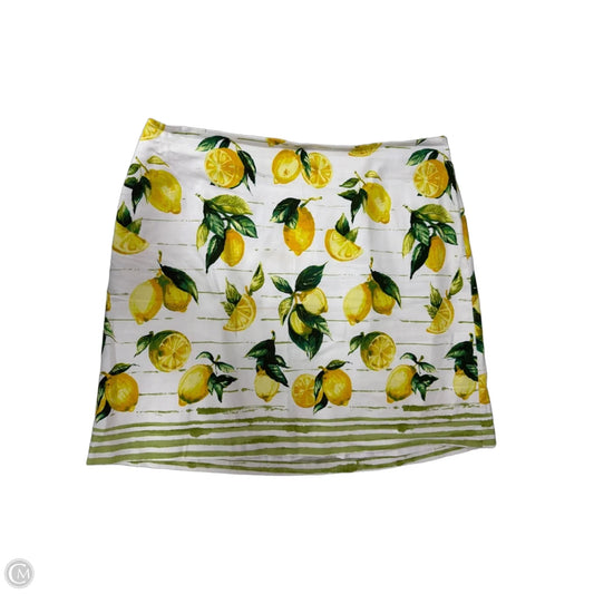Skirt Mini & Short By Talbots In Green & Yellow, Size: 1x