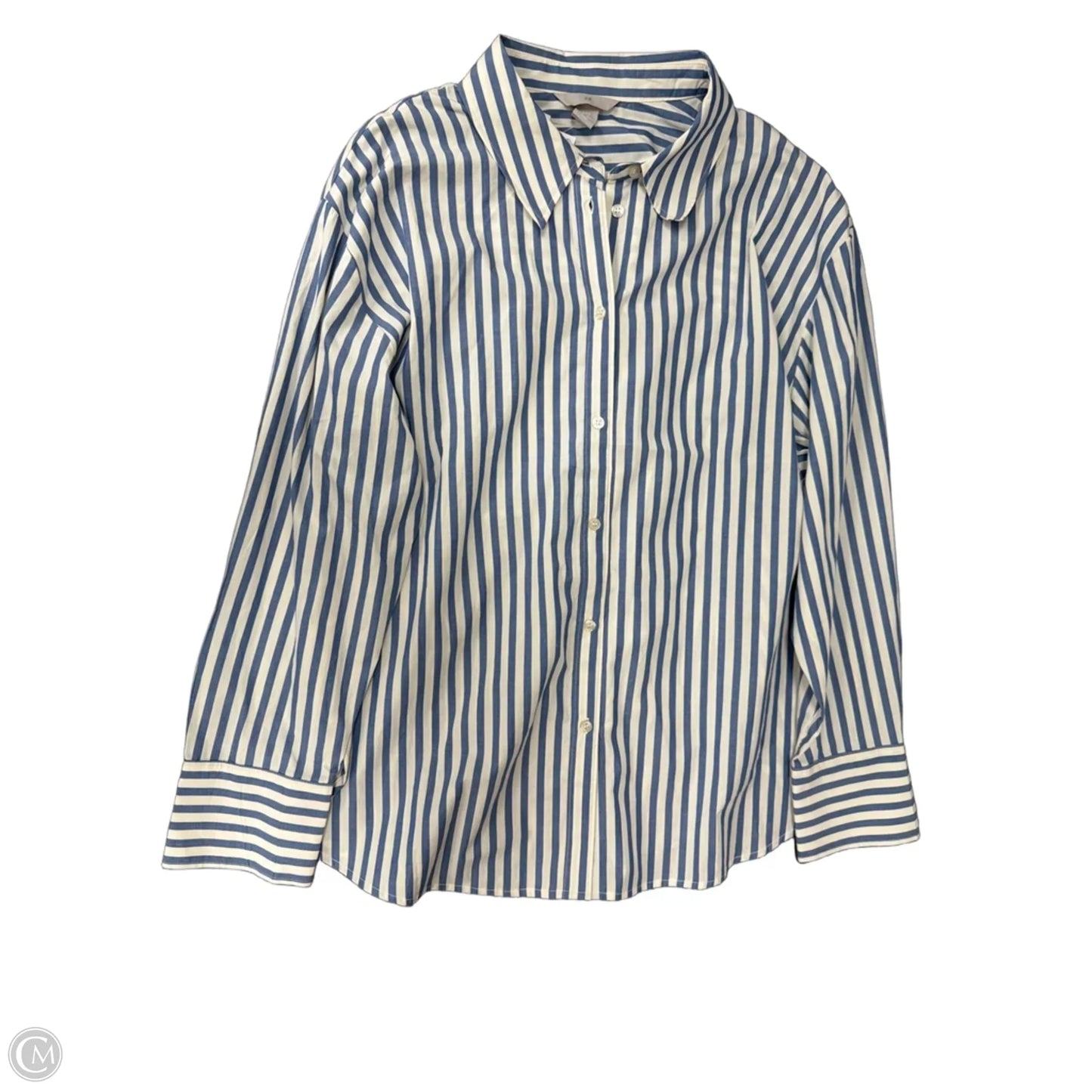 Top Long Sleeve By H&m In Striped Pattern, Size: Xl
