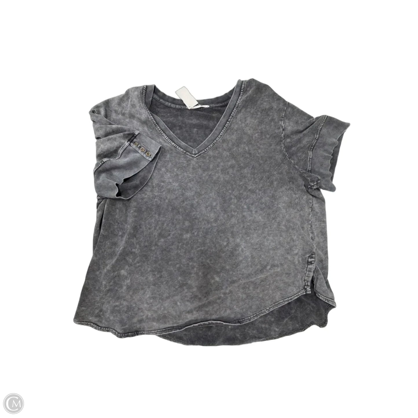 Top Short Sleeve By Jane And Delancey In Grey, Size: 3x