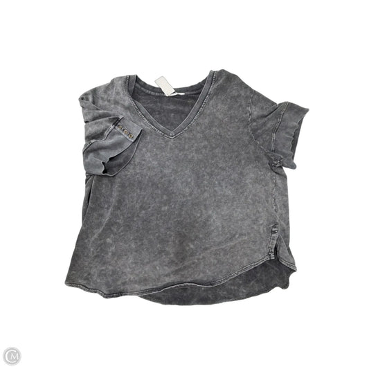 Top Short Sleeve By Jane And Delancey In Grey, Size: 3x