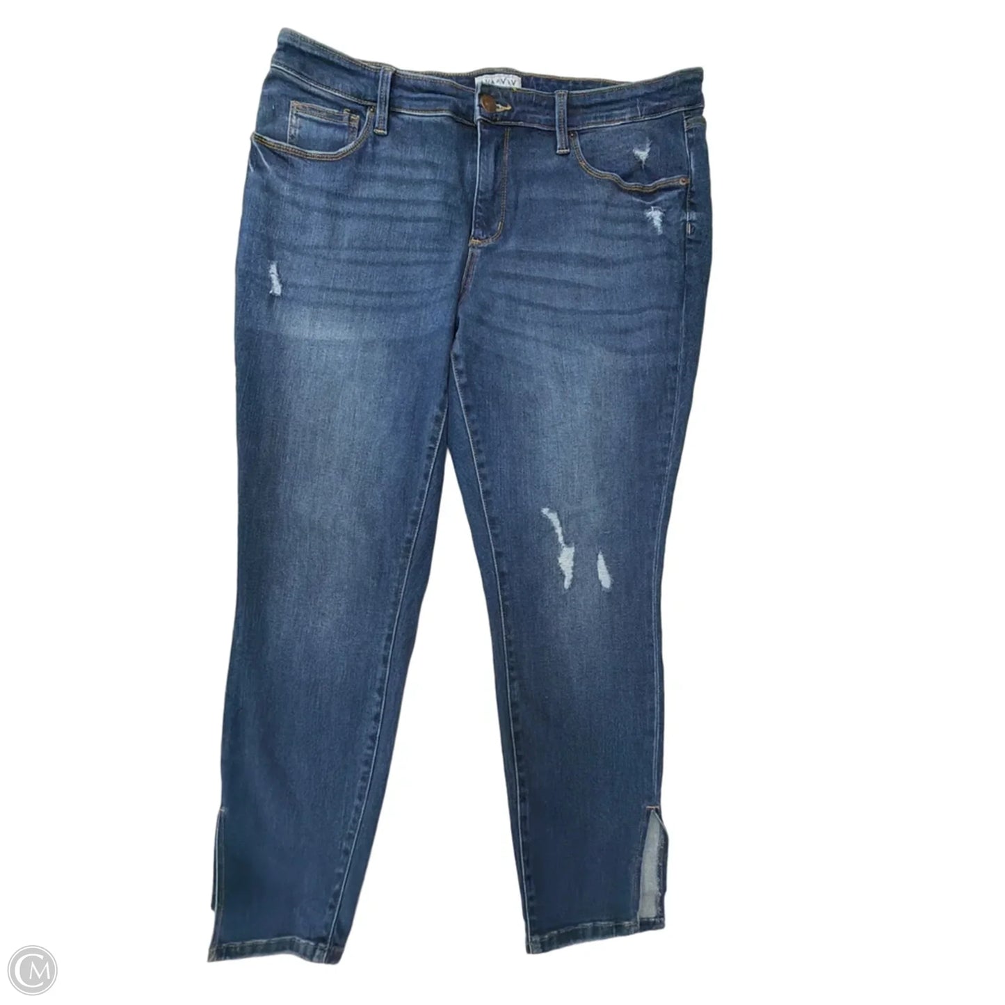 Jeans Skinny By Ava & Viv In Blue Denim, Size: 16