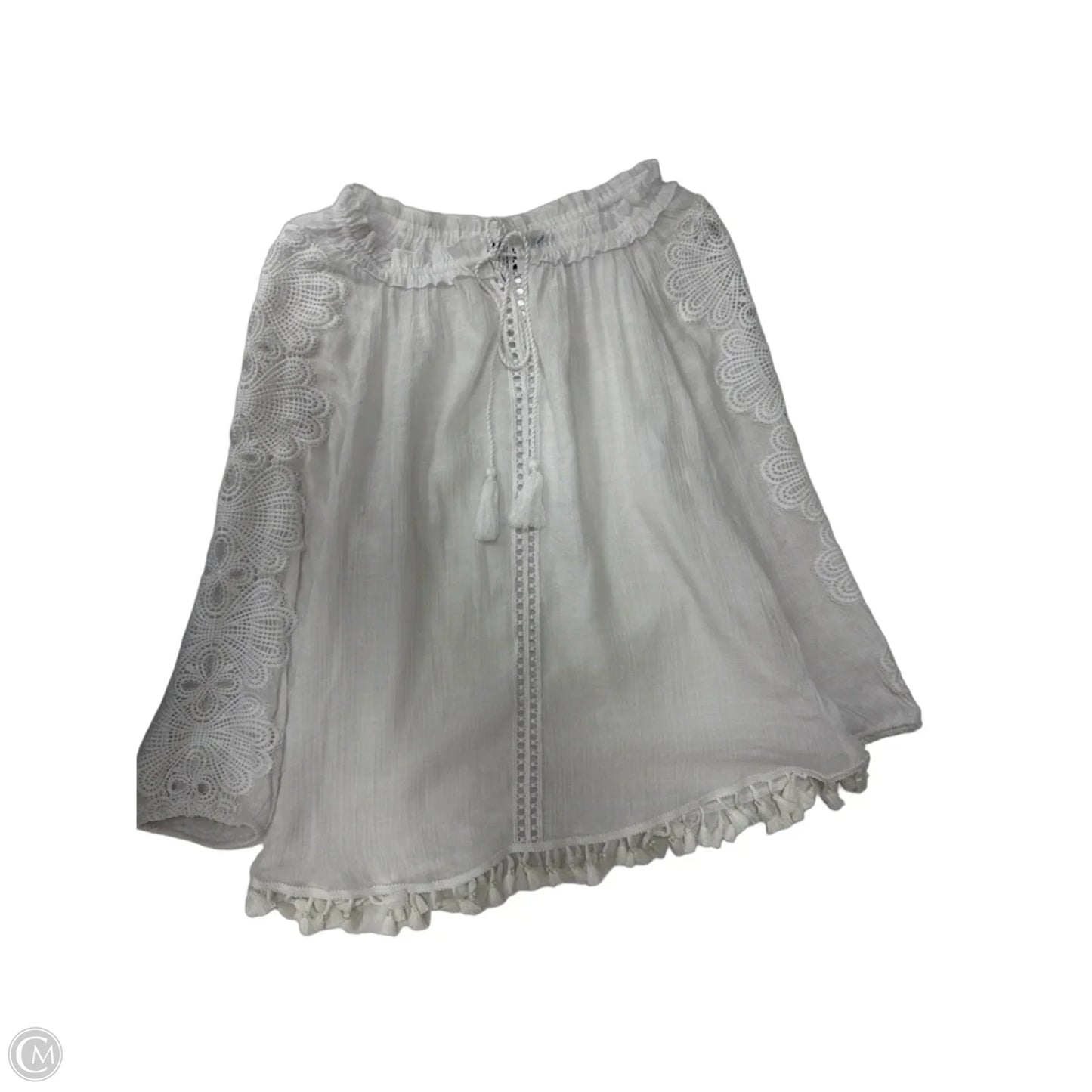 Top 3/4 Sleeve By Zac And Rachel In White, Size: S