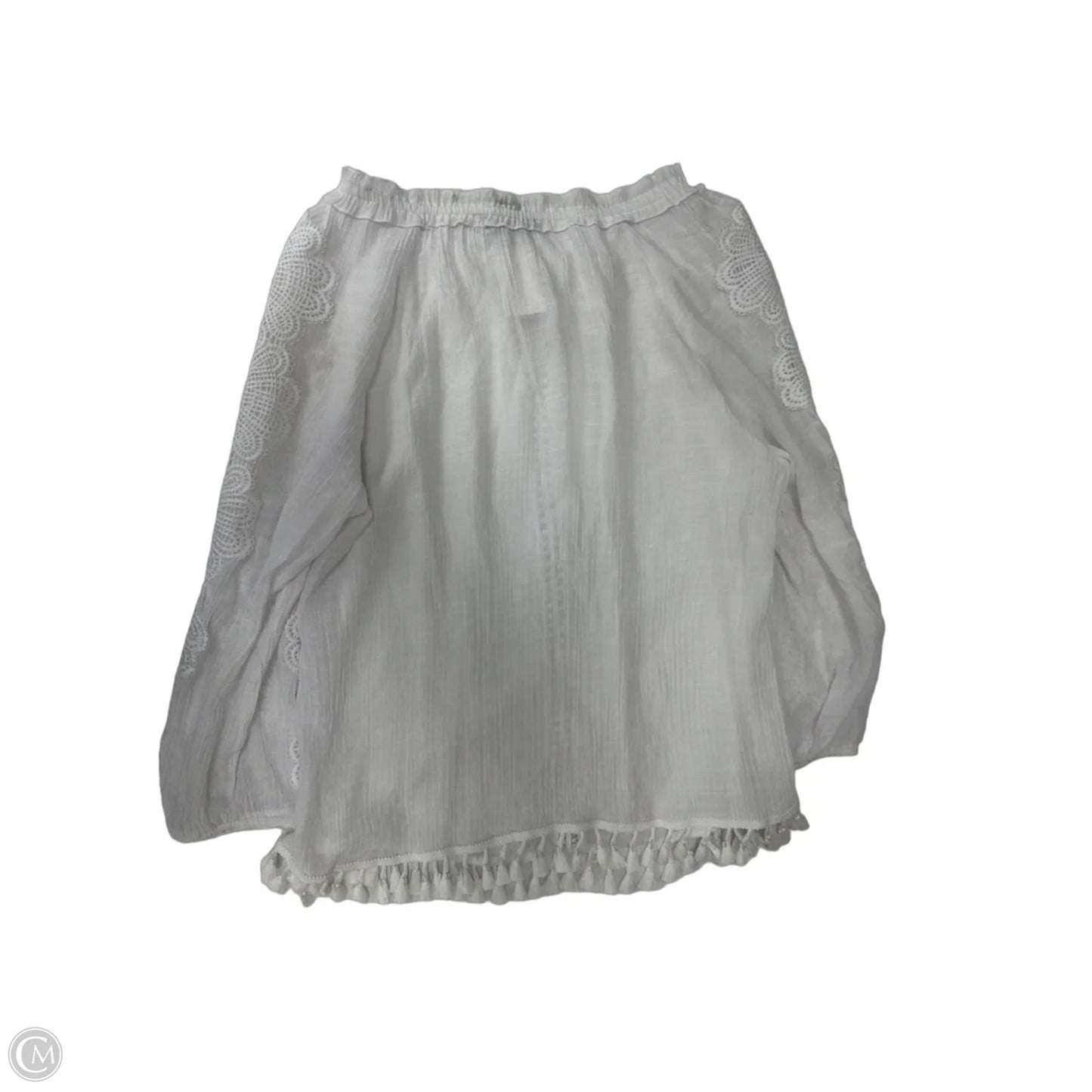 Top 3/4 Sleeve By Zac And Rachel In White, Size: S