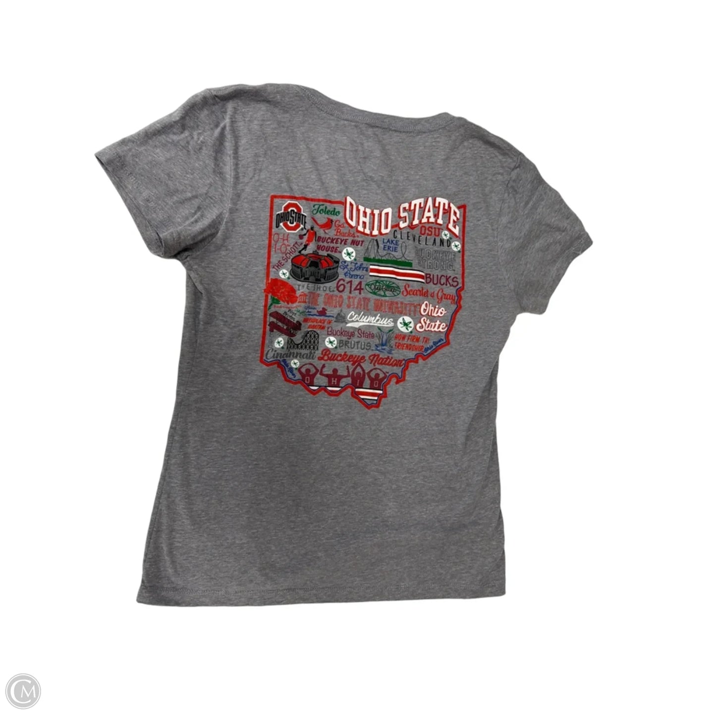 Top Short Sleeve By Clothes Mentor In Grey, Size: L