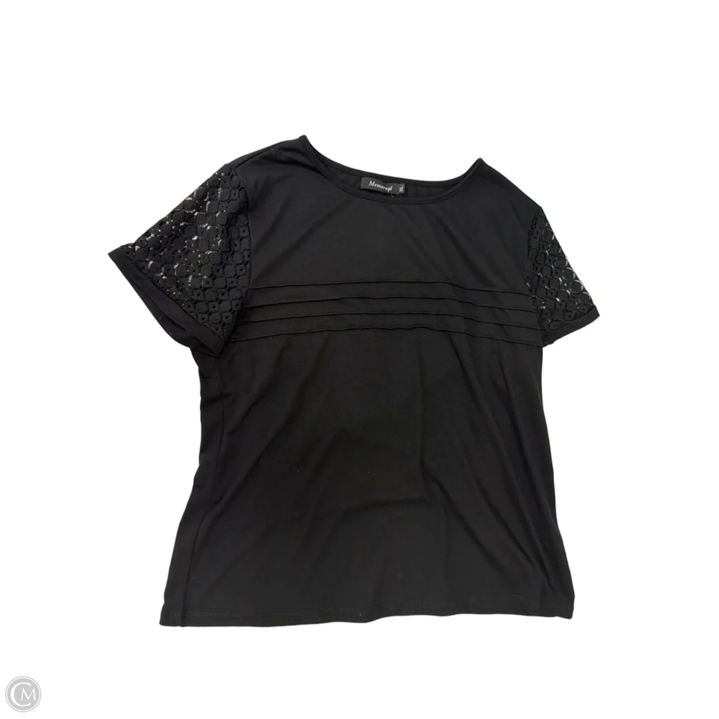 Top Short Sleeve By Clothes Mentor In Black, Size: Xl