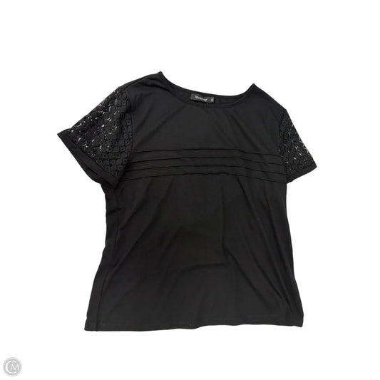 Top Short Sleeve By Clothes Mentor In Black, Size: Xl