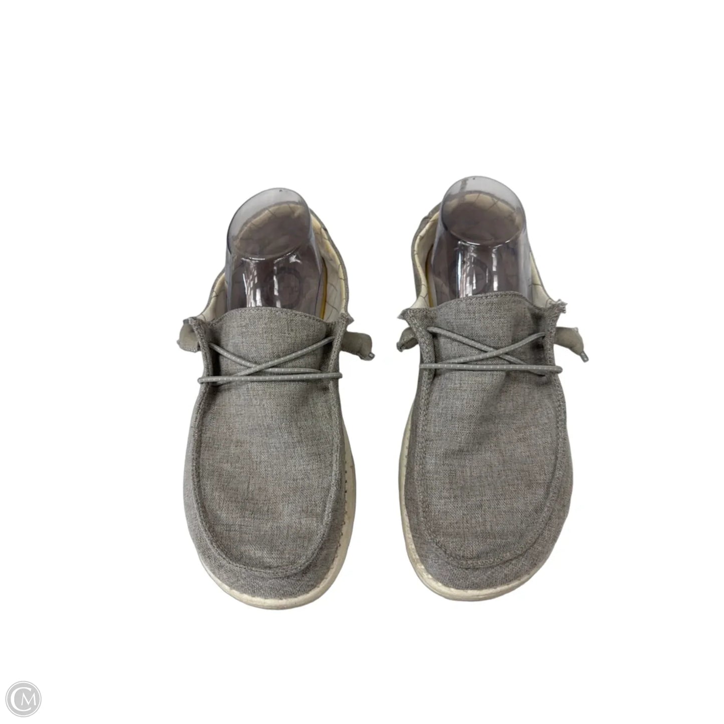 Shoes Flats By Hey Dude In Grey, Size: 10