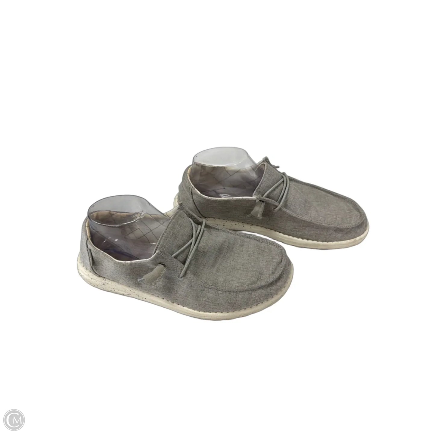 Shoes Flats By Hey Dude In Grey, Size: 10