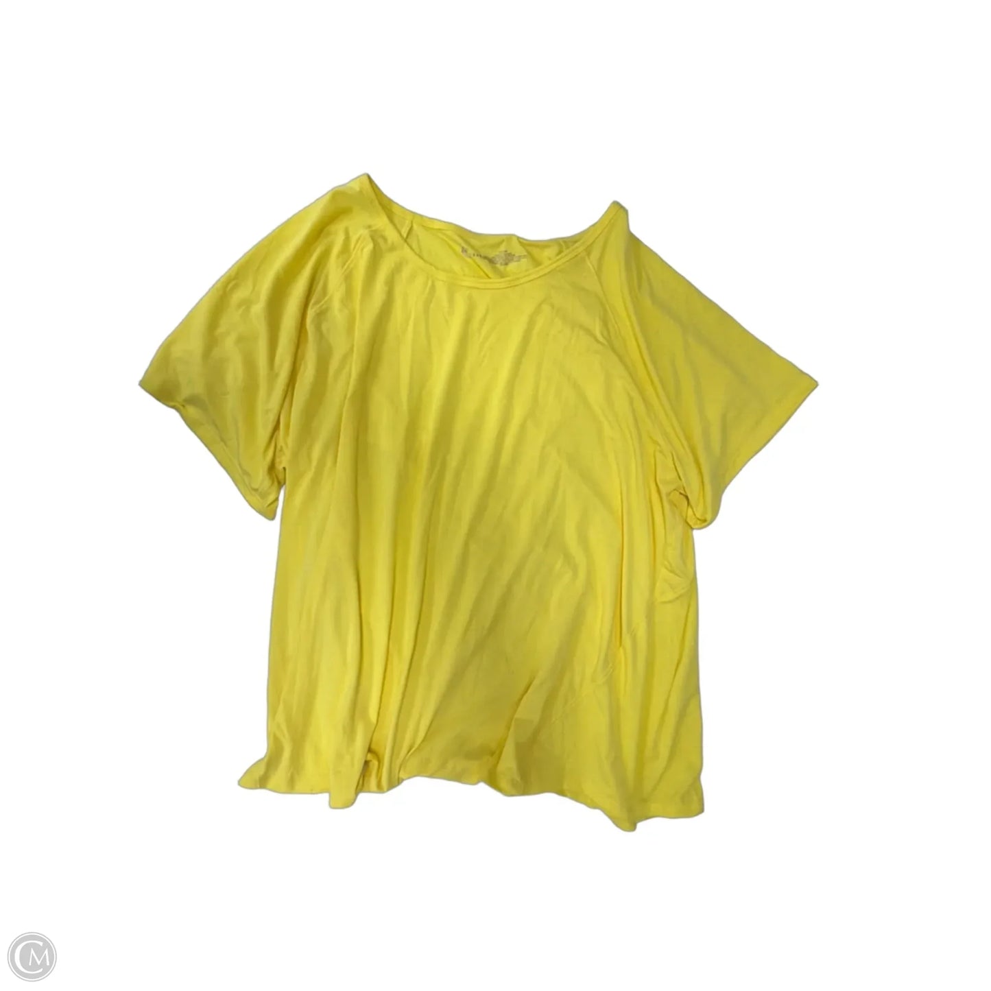 Top Short Sleeve By Cato In Yellow, Size: 2x
