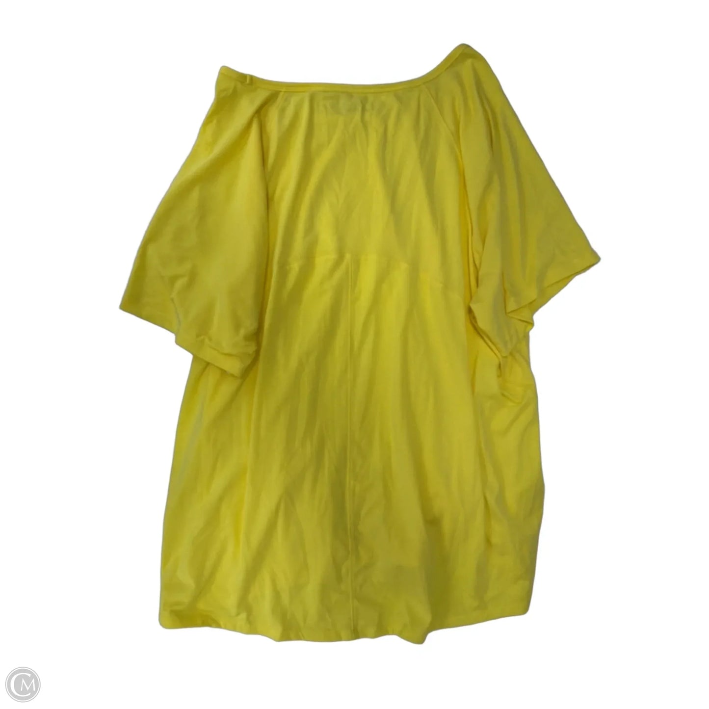 Top Short Sleeve By Cato In Yellow, Size: 2x