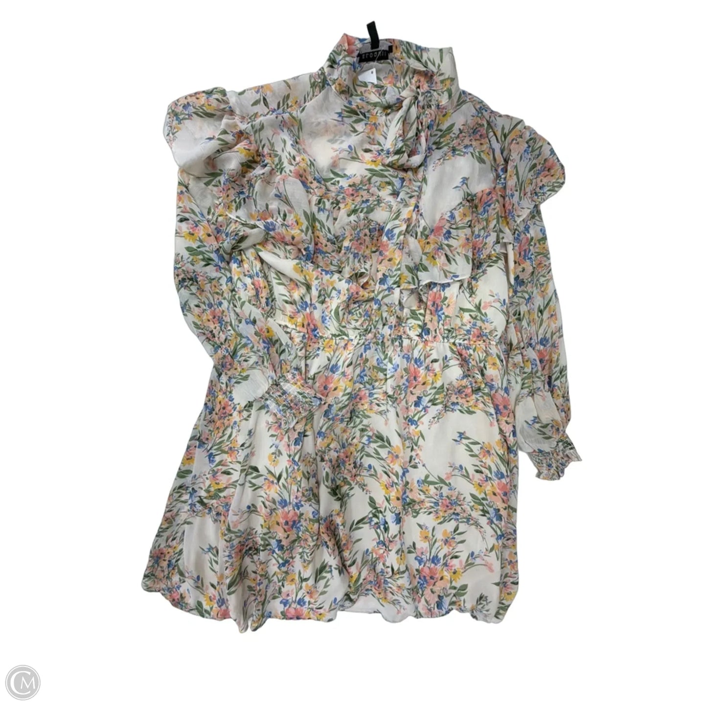 Dress Casual Short By Eloquii In Floral Print, Size: 1x
