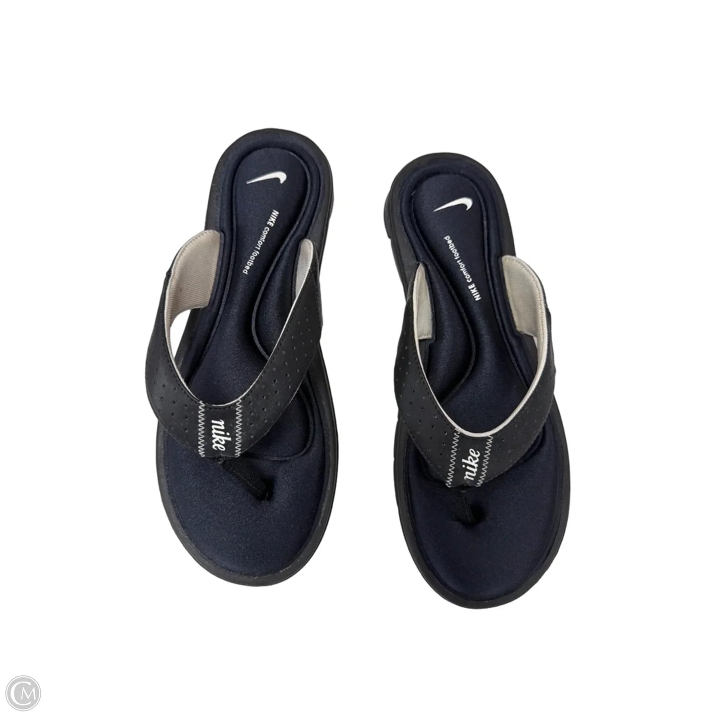 Sandals Flats By Nike In Black, Size: 10