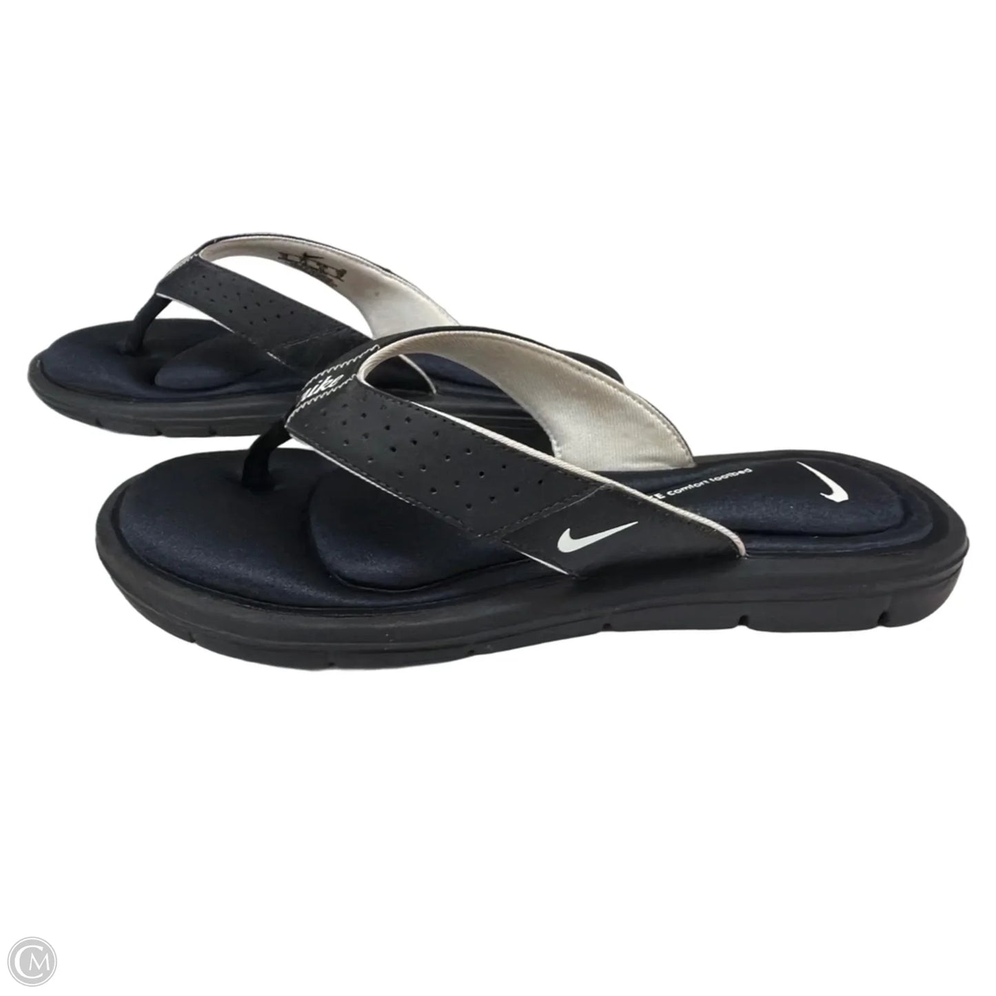 Sandals Flats By Nike In Black, Size: 10