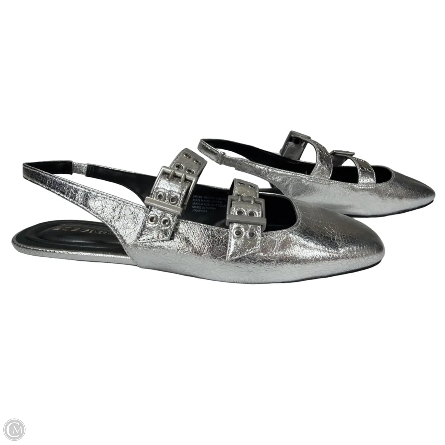 Shoes Flats By Bcbgeneration In Silver, Size: 9
