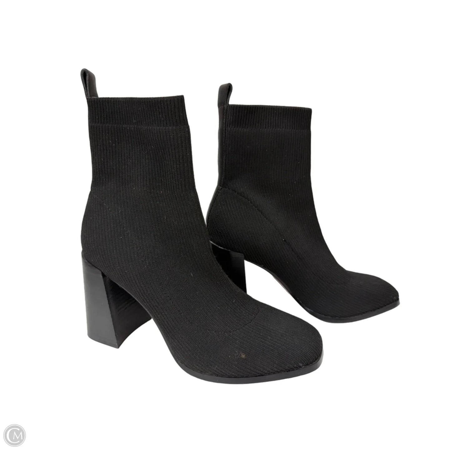 Boots Ankle Heels By Deltan In Black, Size: 8