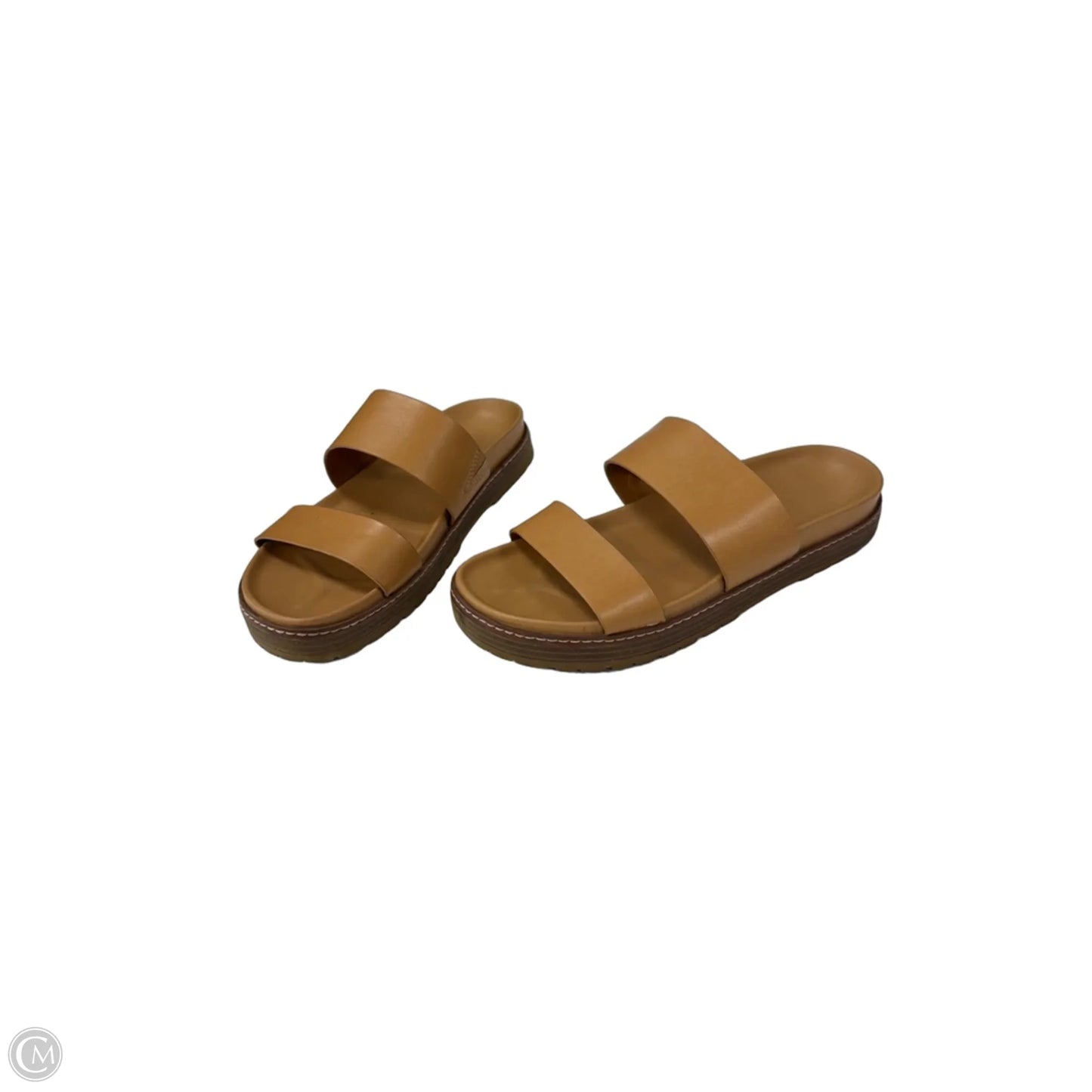 Sandals Flats By Cushionaire In Tan, Size: 9
