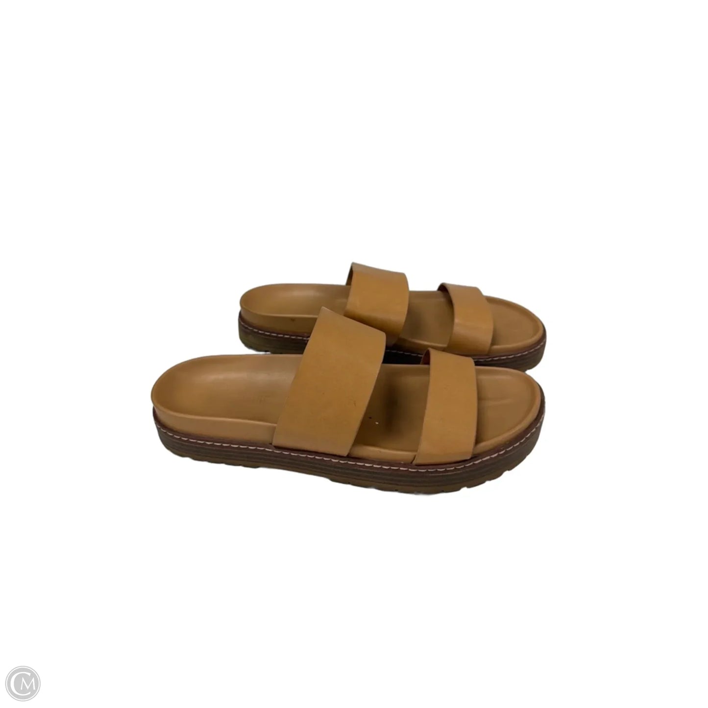 Sandals Flats By Cushionaire In Tan, Size: 9