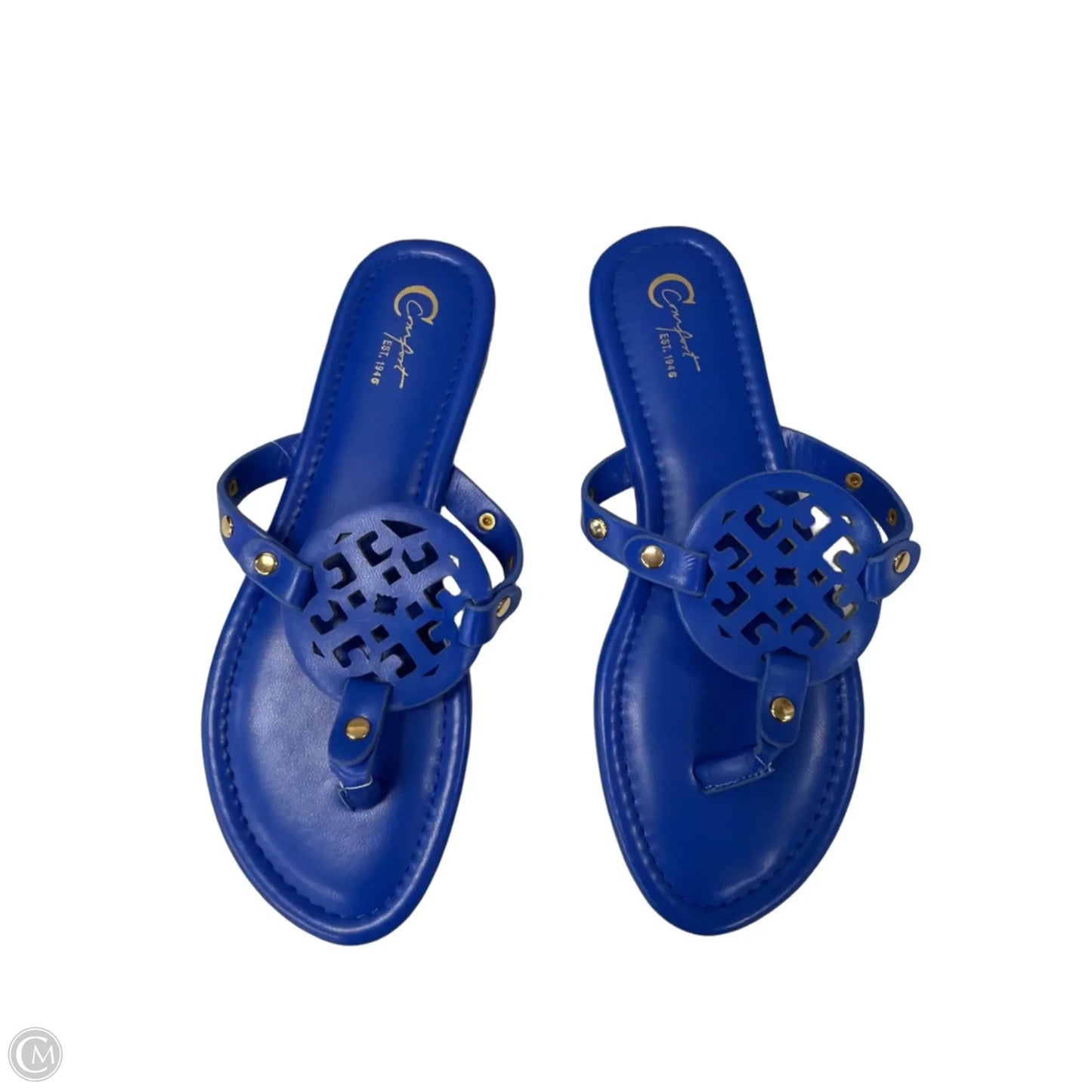 Sandals Flats By Clothes Mentor In Blue, Size: 7