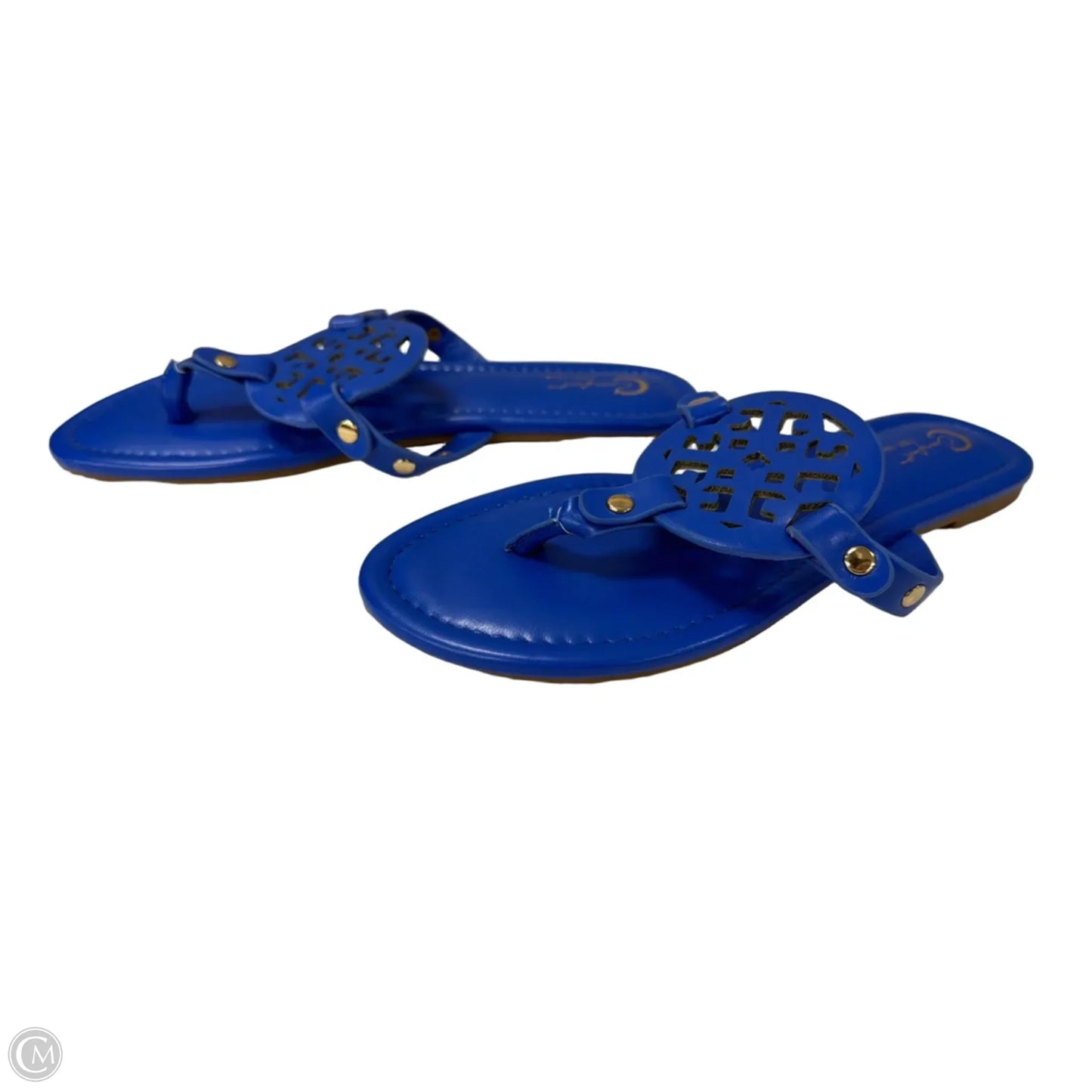 Sandals Flats By Clothes Mentor In Blue, Size: 7