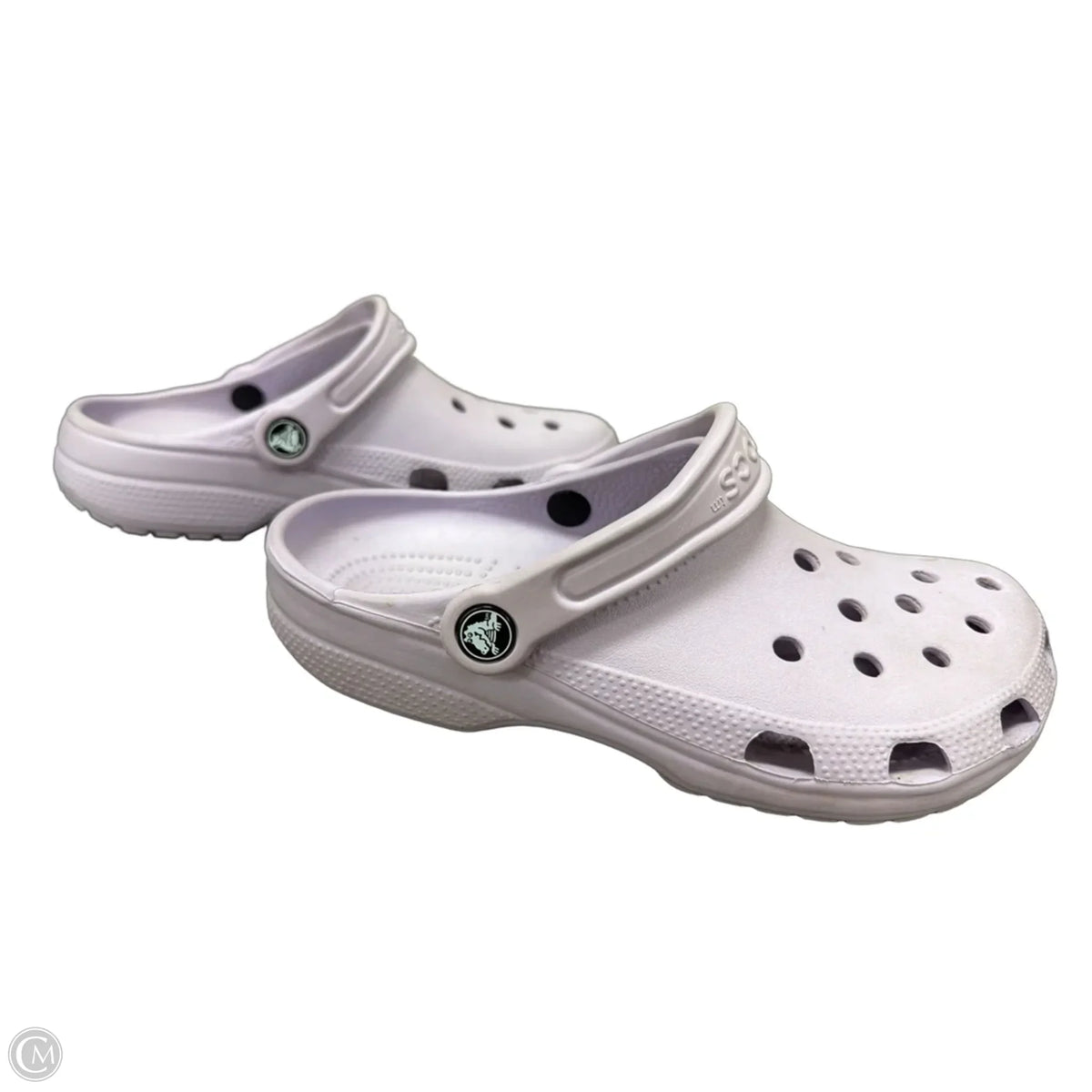 Shoes Flats By Crocs In Purple, Size: 7