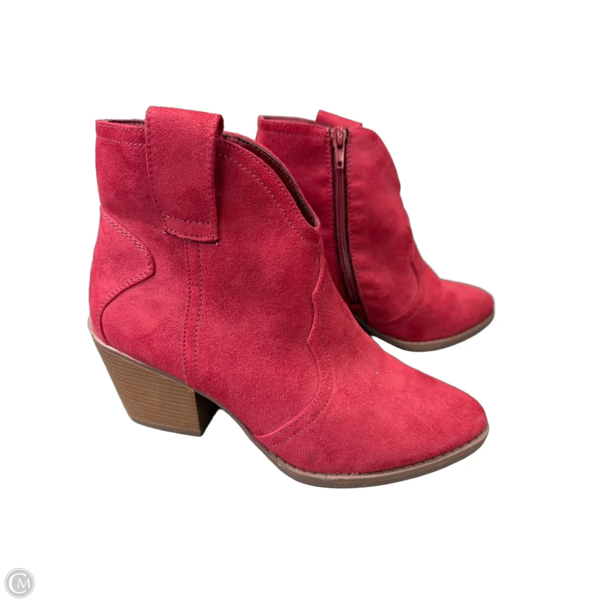 Boots Ankle Heels By Sugar In Red, Size: 7.5