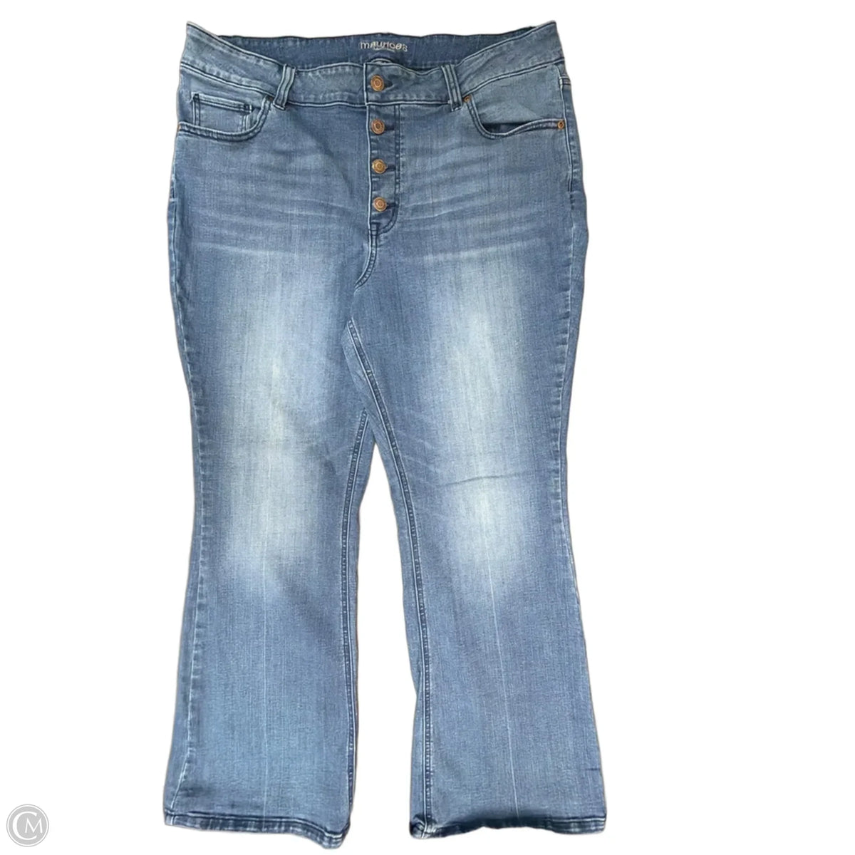 Jeans Flared By Maurices In Blue Denim, Size: 20