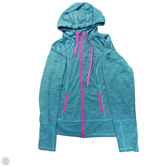 Athletic Jacket By Lukka In Striped Pattern, Size: Xl