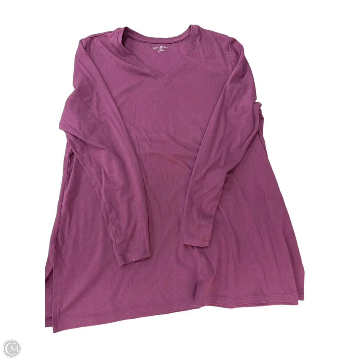 Top Long Sleeve Basic By Lane Bryant In Purple, Size: 1x