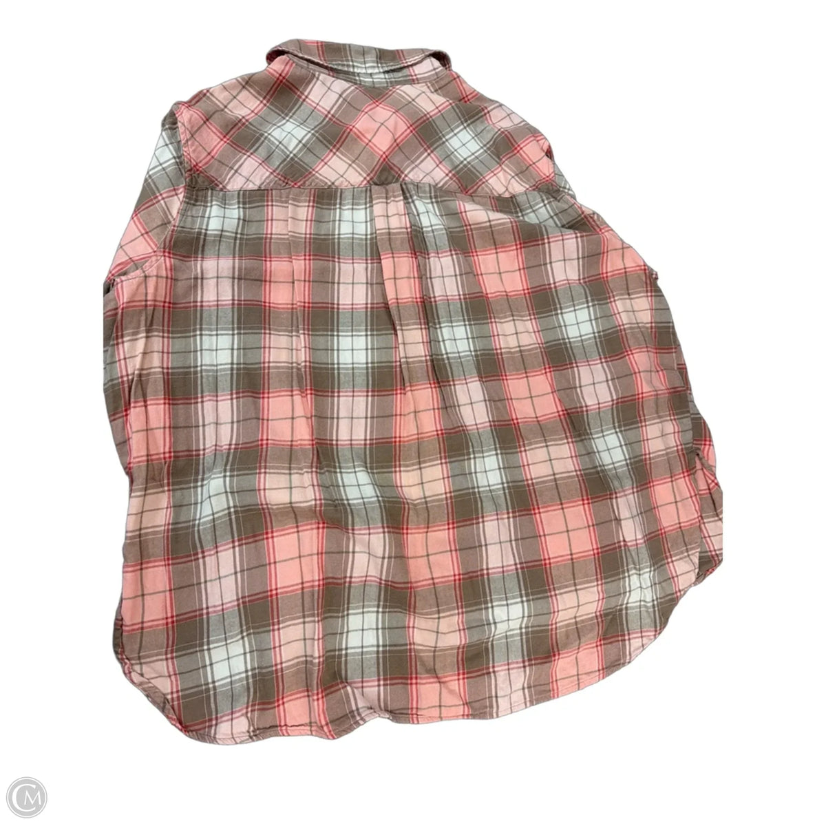 Top Long Sleeve By Lane Bryant In Plaid Pattern, Size: 1x