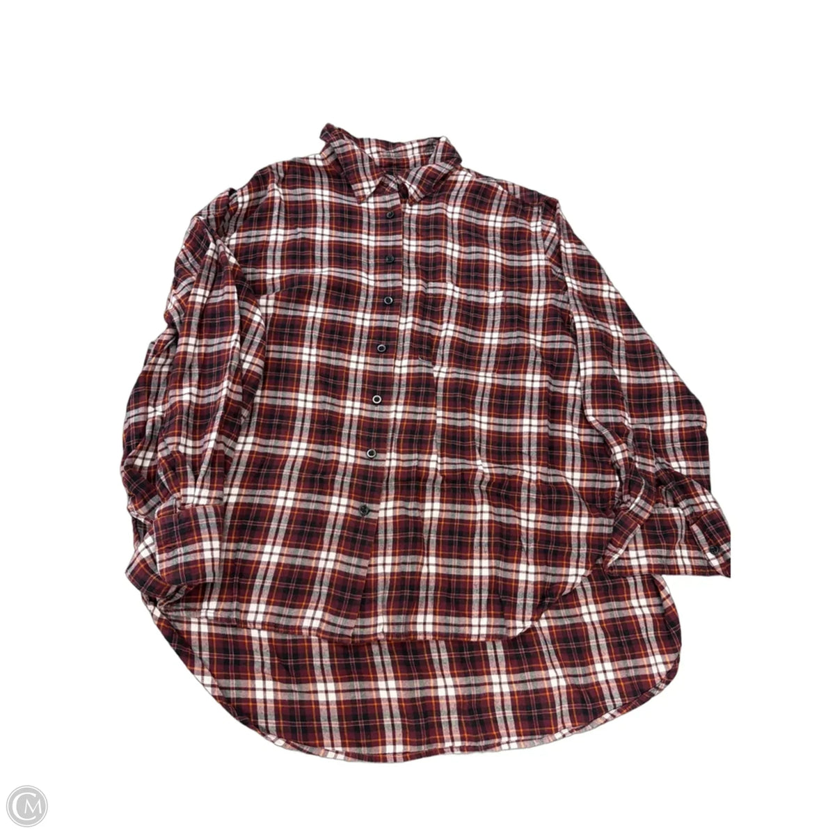 Top Long Sleeve By Lane Bryant In Plaid Pattern, Size: Xl