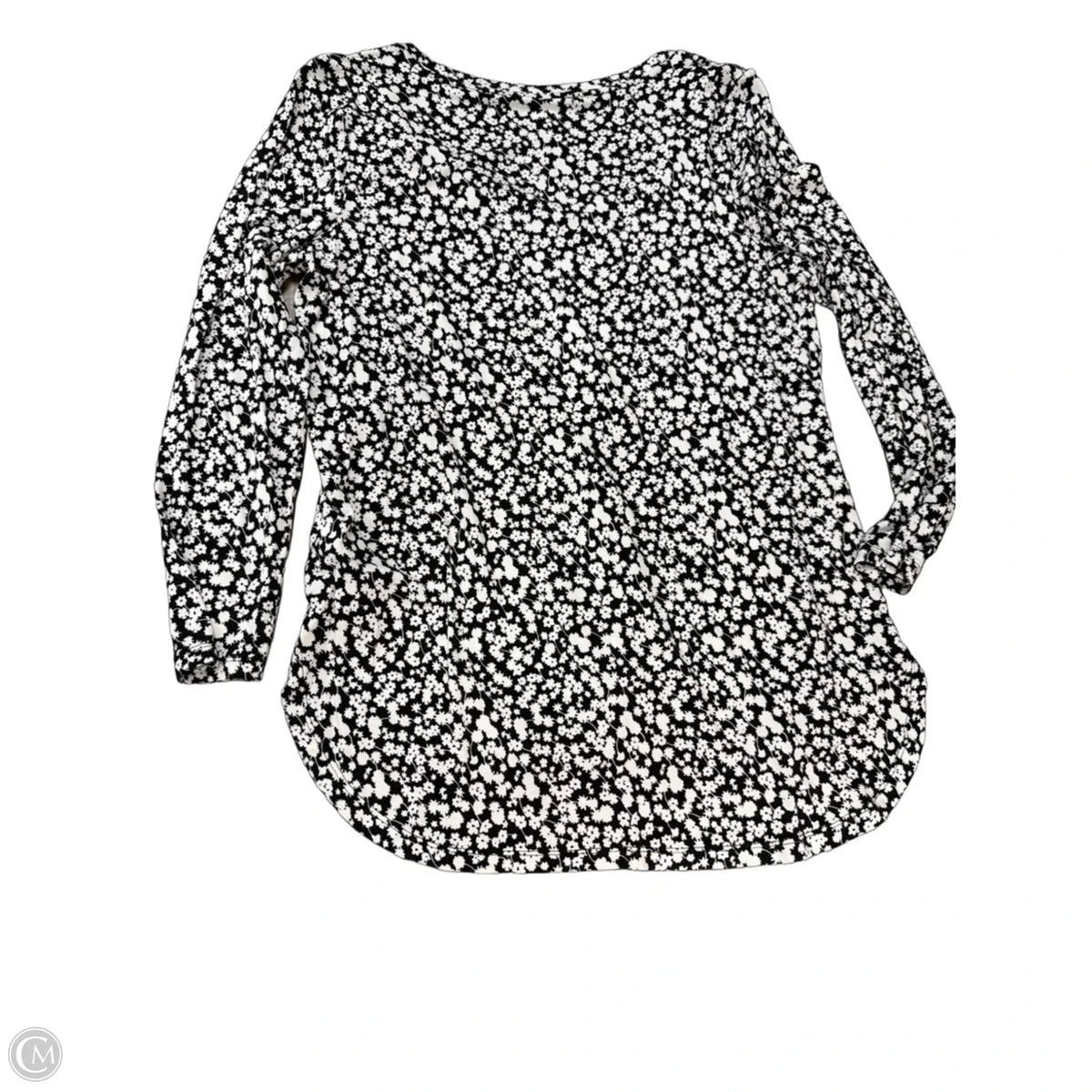 Top Long Sleeve By Old Navy In Black & White, Size: M