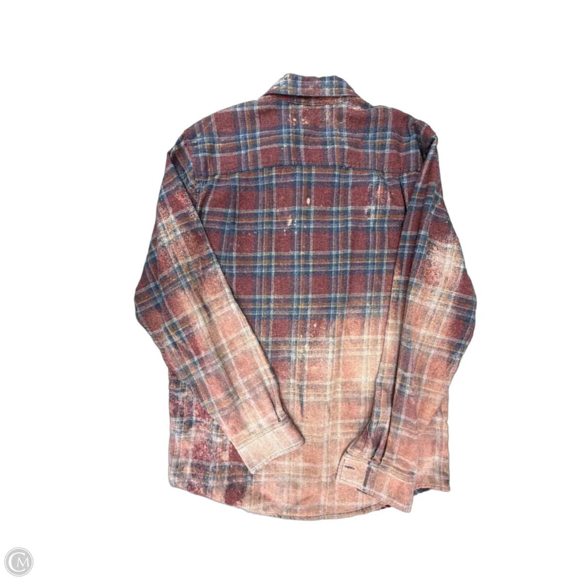 Top Long Sleeve By Weatherproof In Plaid Pattern, Size: M