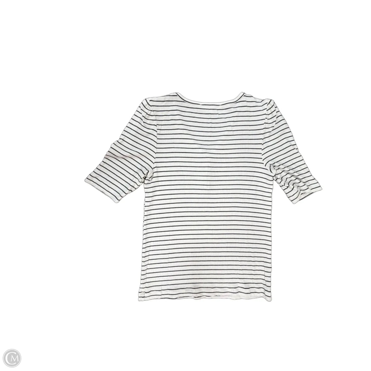 Top Short Sleeve By Loft In Striped Pattern, Size: M