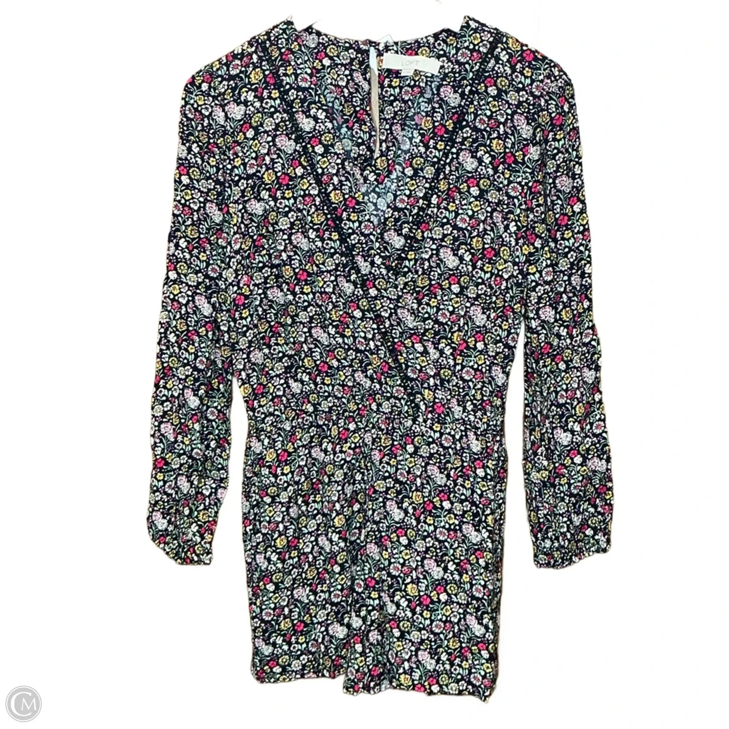 Romper By Loft In Floral Print, Size: Xs