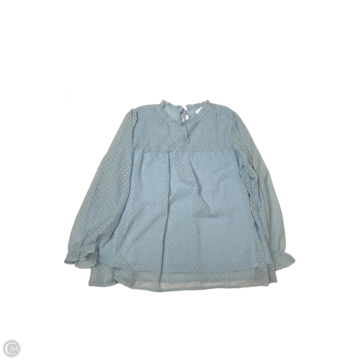 Top Long Sleeve By Clothes Mentor In Blue, Size: Xl
