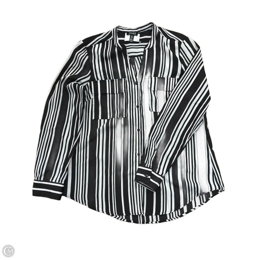 Top Long Sleeve By Jones New York In Striped Pattern, Size: M