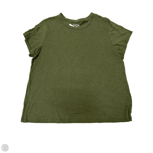 Top Short Sleeve Basic By Time And Tru In Green, Size: Xl