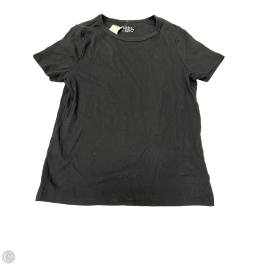 Top Short Sleeve Basic By Time And Tru In Black, Size: Xl
