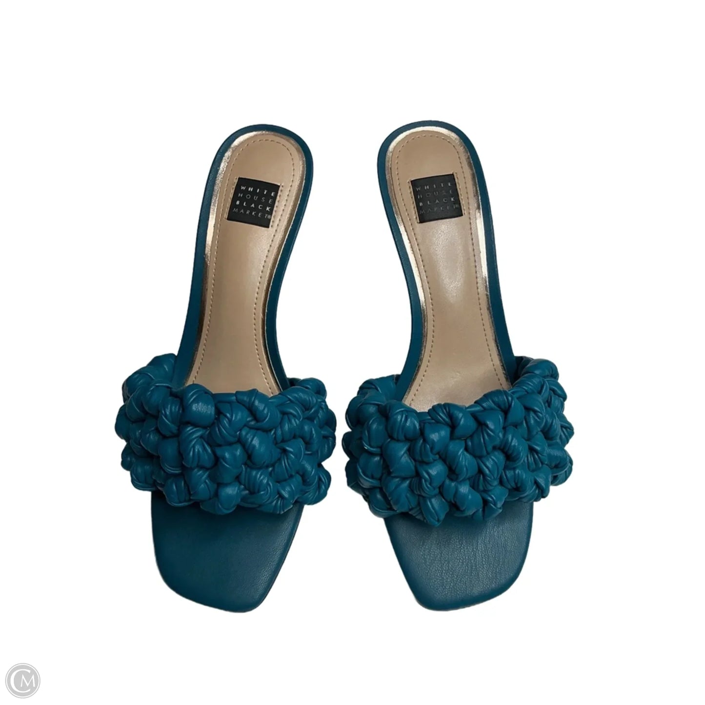 Sandals Heels Kitten By White House Black Market In Blue, Size: 7.5