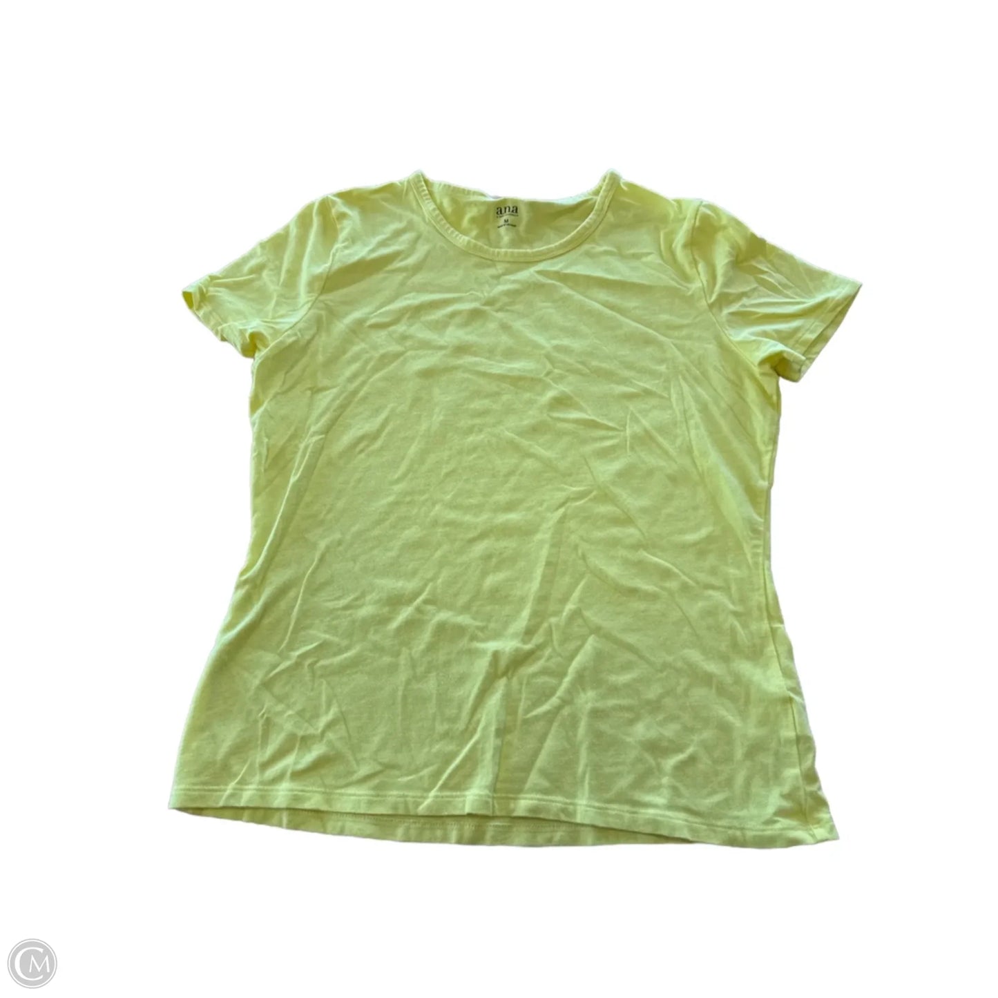 Top Short Sleeve Basic By Ana In Yellow, Size: M