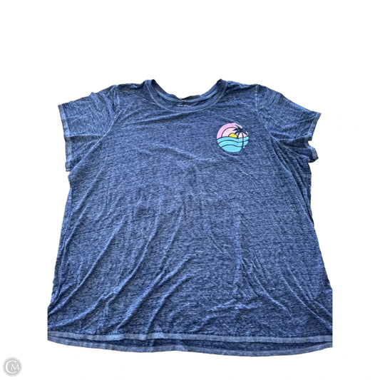 Top Short Sleeve By Lane Bryant In Blue, Size: 4x