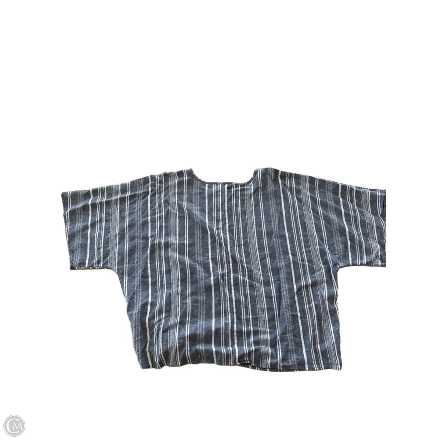 Top Short Sleeve By Time And Tru In Striped Pattern, Size: 1x
