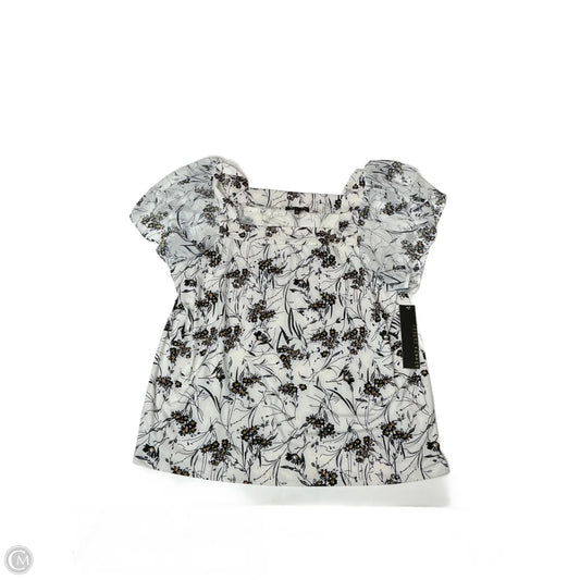 Top Short Sleeve By Always Indigo In Floral Print, Size: 3x