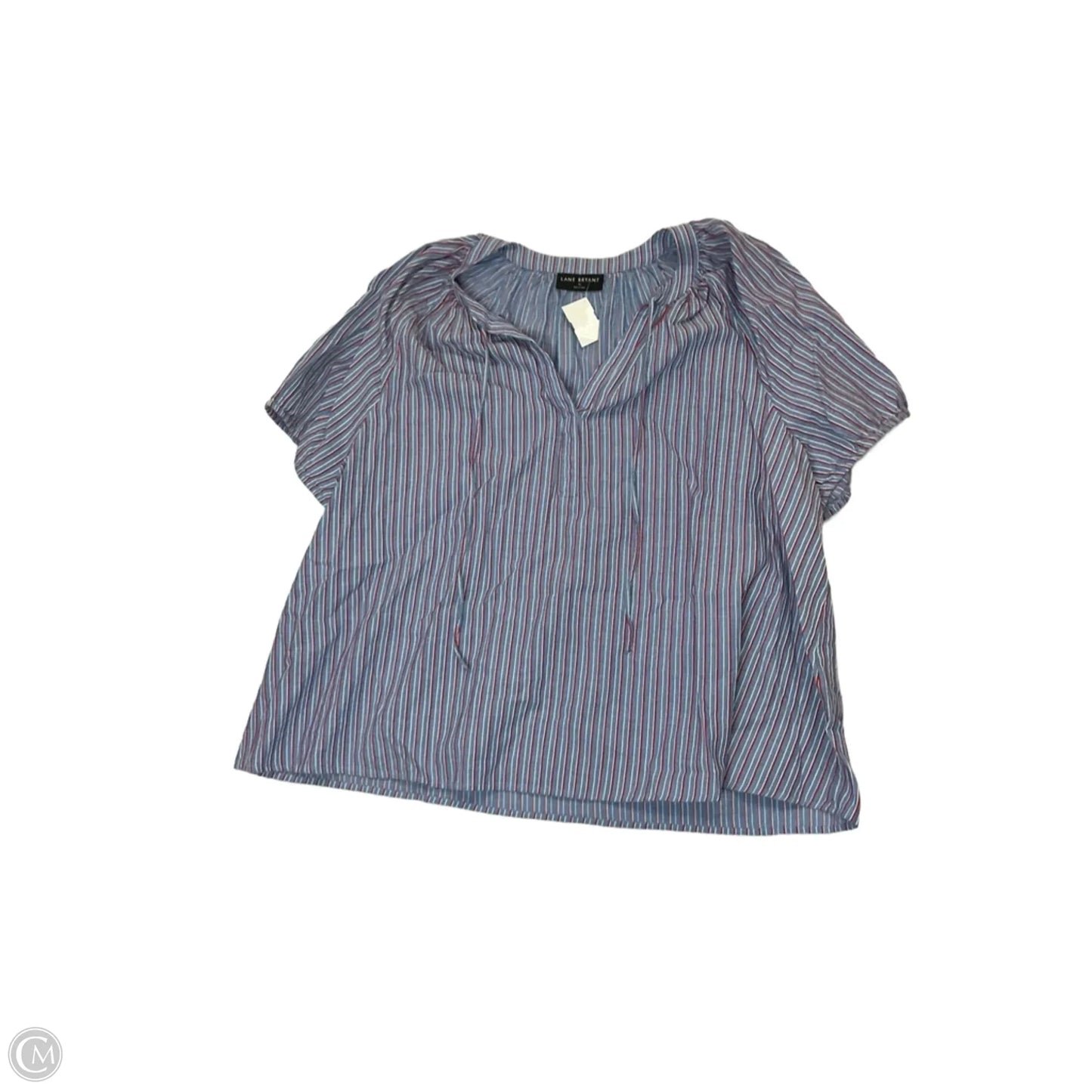 Top Short Sleeve By Lane Bryant In Striped Pattern, Size: 2x