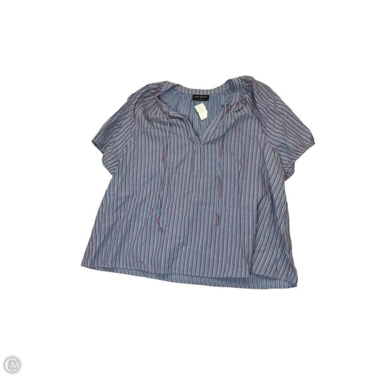 Top Short Sleeve By Lane Bryant In Striped Pattern, Size: 2x