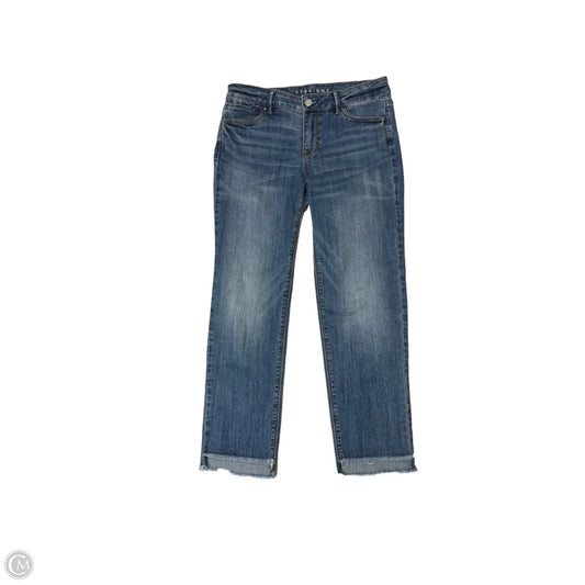 Jeans Straight By White House Black Market In Blue Denim, Size: 4