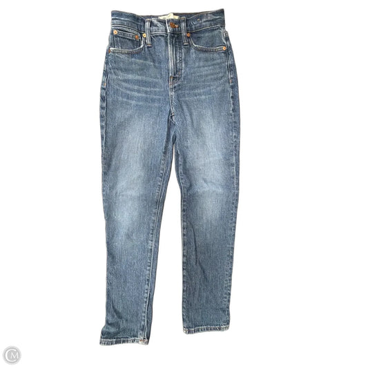 Jeans Straight By Madewell In Blue Denim, Size: 0